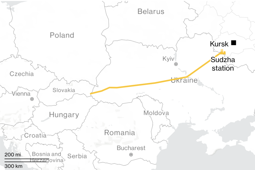 карта трубопровіду суджа-україна-словакія