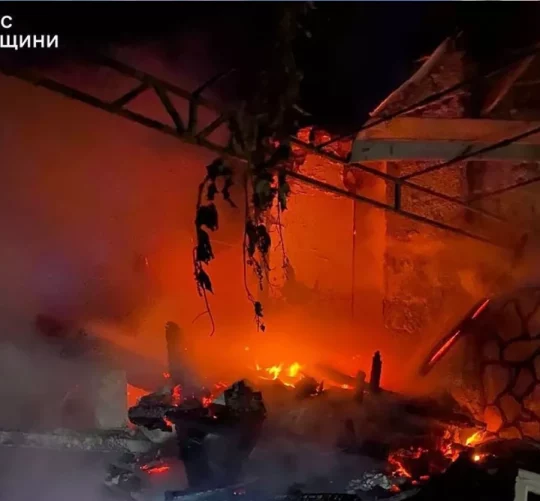 результари ударів безпилотників по Києву