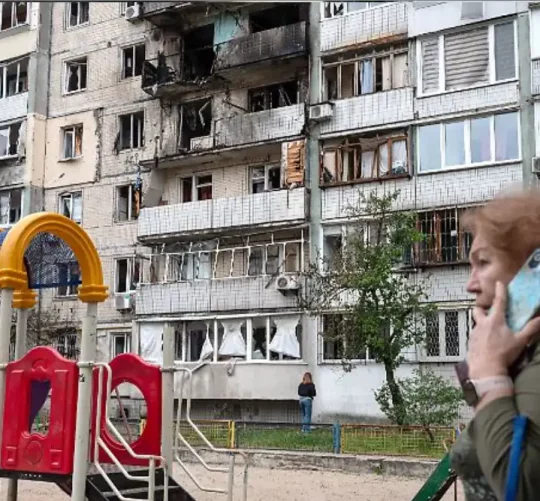 пошкоджений дроном житловий будинок