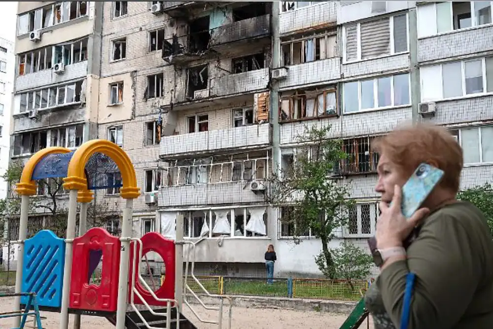пошкоджений дроном житловий будинок
