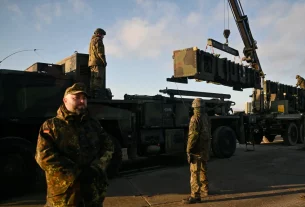 загрузка систем ппо патріот для транспортування в україну