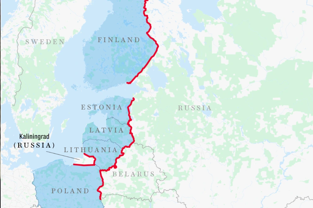 мінний паркан який хоче побудувати нато здовж прикордонній межі з росією
