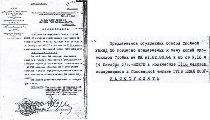 Розстрільні документи