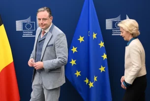 Премьер-министр Бельгии Барт Де Вевер и Урсула фон дер Ляйен