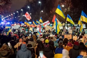 демонстрація у європі з підтримки україни