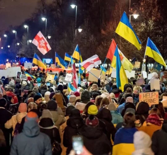 демонстрація у європі з підтримки україни