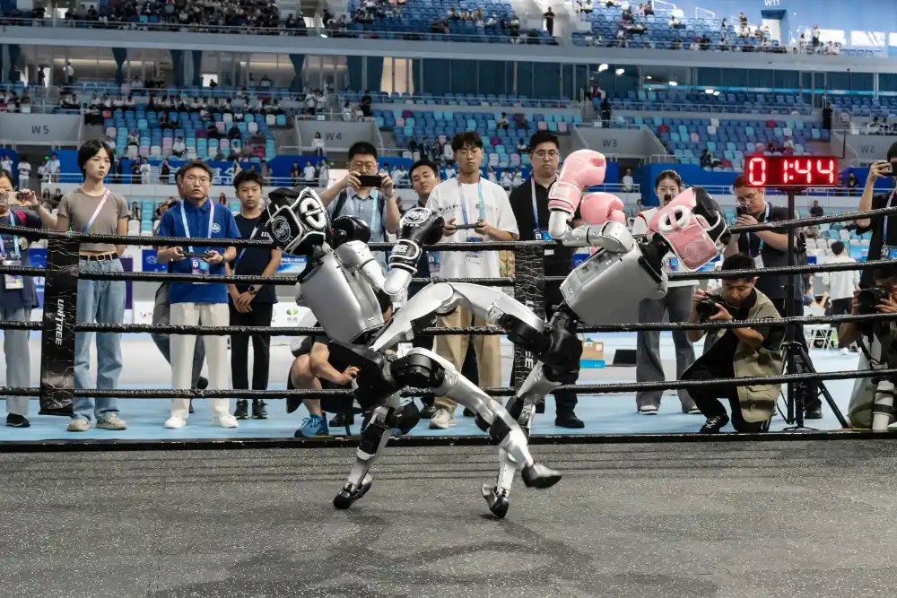 роботи зі штучним інтелектом б'ються на ринзі