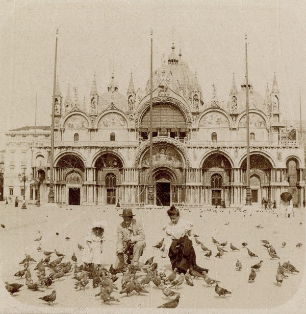 Венеція. Собор Святого Марка. Стереофото 1904, з колекції родини Грушевських