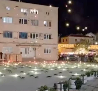 невдалий запуск шоу-дронів на новорічну ніч у Черногорії