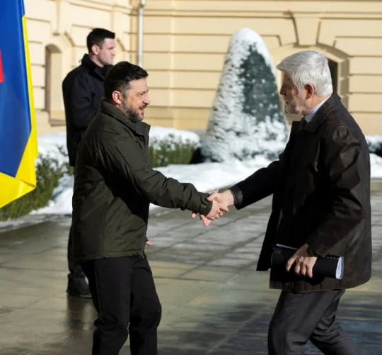 Президент України Володимир Зеленський зустрівся зі своїм чеським колегою Петром Павлом в Києві 16 січня 2026 року