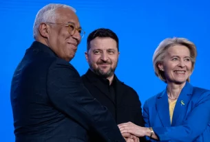 Виступаючи разом із Володимиром Зеленським та Антоніо Костою, Урсула фон дер Ляєн заявила, що «самі по собі дати [без завершення реформ] неможливі»