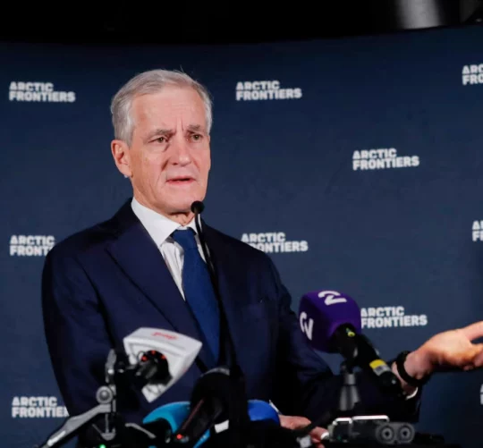 Прем'єр-міністр Норвегії Йонас Гар Стор на щорічній конференції Arctic Frontiers у Тромсе, Норвегія