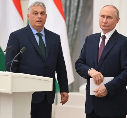 Прем'єр-міністр Угорщини Віктор Орбан та Володимир Путін 2024 рік