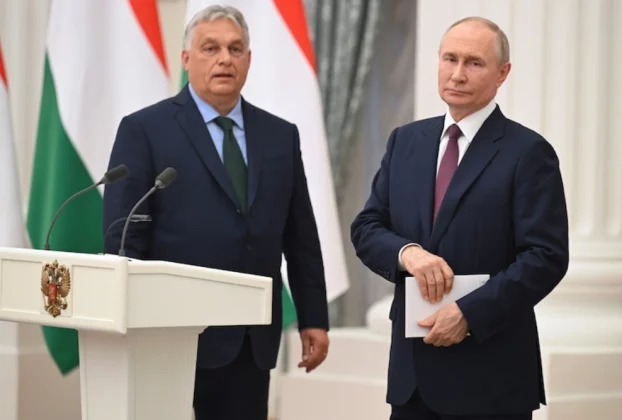 Прем'єр-міністр Угорщини Віктор Орбан та Володимир Путін 2024 рік