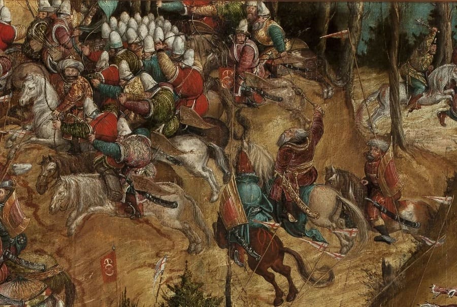 Костянтин Острозький на фрагменті Битви під Оршею