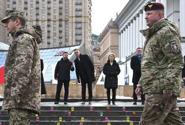 Президент України Володимир Зеленський у вівторок зустрівся з європейськими лідерами у Києві