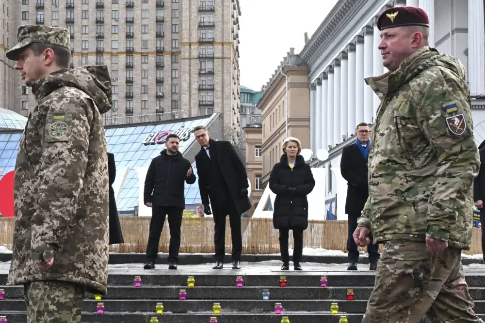 Президент України Володимир Зеленський у вівторок зустрівся з європейськими лідерами у Києві