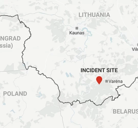 карта де вибухнув дрон на території Литви