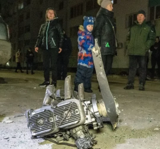 розбитий двигун від збитого БПЛА