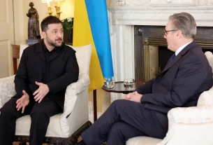 Прем'єр-міністр Великої Британії Кір Стармер зустрічається з президентом України Володимиром Зеленським за адресою Даунінг-стріт, 10, у Лондоні, Велика Британія, 17 березня 2026 року