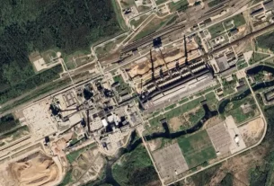 супутниковий знімок електростанції в Естонії