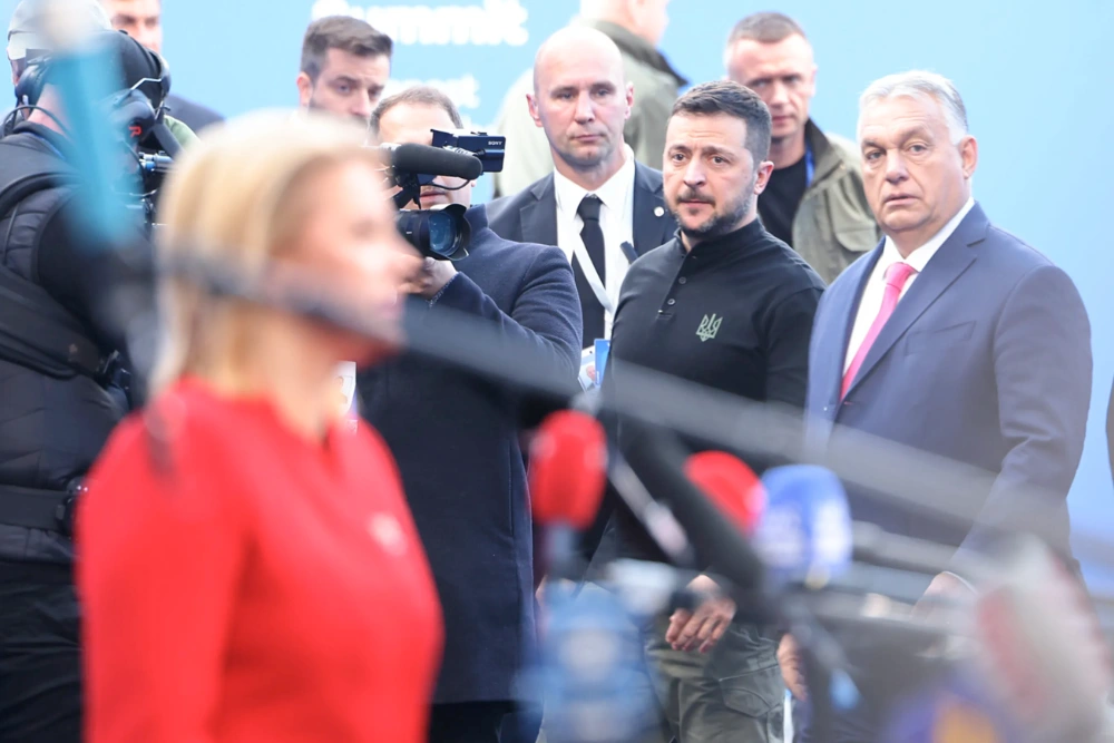 Володимир Зеленський та Віктор Орбан йдуть поруч