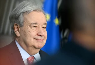 Генеральний секретар ООН Антоніу Гутерреш на саміті Європейської ради в Брюсселі, 19 березня 2026 року