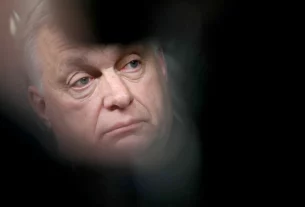 Прем'єр-міністр Угорщини Віктор Орбан виступає на пресконференції в штаб-квартирі ЄС у Брюсселі 19 березня 2026 року