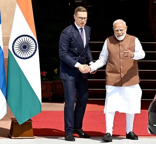 Нарендра Моді та Олександр Стабб у Хайдерабад-Хаусі в Нью-Делі