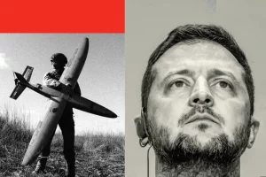 Зеленський та військовий з дроном