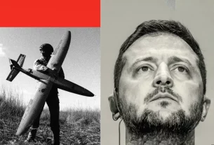 Зеленський та військовий з дроном