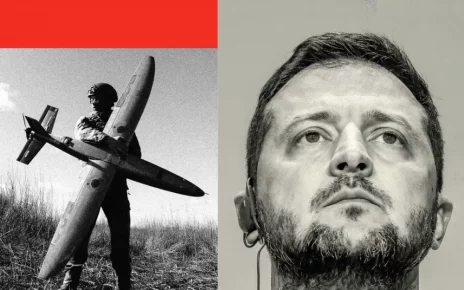 Зеленський та військовий з дроном