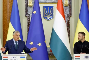 Прем'єр-міністр Угорщини Віктор Орбан та президент України Володимир Зеленський беруть участь у спільній прес-конференції, Київ, Україна, 2 липня 2024 року