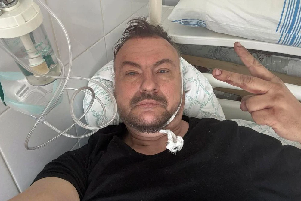 Сергій Бескрестнов після атаки безпілотників на його будинок