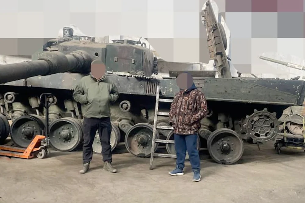 Знімок пошкодженого німецького танка «Леопард» від січня 2025 року