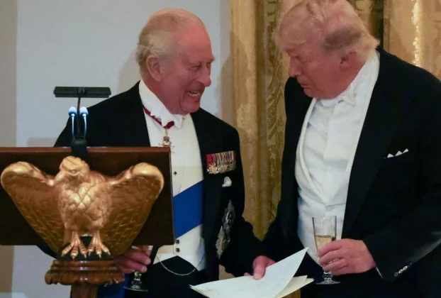 Карл III пошуткував над Трампом на державній вечері в Білому домі