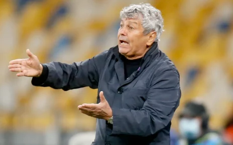 Головний тренер київського «Динамо» Мірча Луческу дає вказівки під час матчу-відповіді плей-оф Ліги чемпіонів між «Гентом» та «Динамо» Київ у Києві, Україна, у вівторок, 29 вересня 2020 року