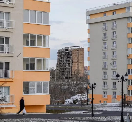 Нові будинки побудовані у місті Маріуполь под час окупації Росією