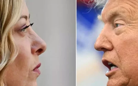 На цій комбінації архівних фотографій, зроблених 14 квітня 2026 року, зображені прем'єр-міністр Італії Джорджія Мелоні та президент США Дональд Трамп.