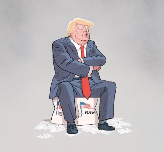 ілюстрація малюнок Дональда Трампа