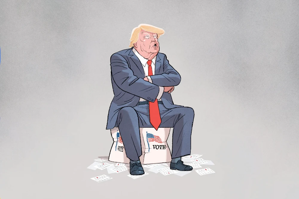 ілюстрація малюнок Дональда Трампа