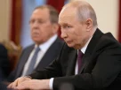Президент Росії Володимир Путін бере участь у переговорах з міністром закордонних справ Ірану Аббасом Арагчі в Санкт-Петербурзі 27 квітня 2026 року