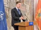 Генеральний секретар НАТО Марк Рютте бере участь у спільній пресконференції з прем'єр-міністром Чорногорії після їхньої зустрічі в Подгориці 12 травня 2026 року