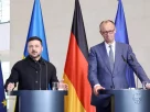Канцлер Німеччини Фрідріх Мерц та президент України Володимир Зеленський беруть участь у прес-конференції в день німецько-українських урядових консультацій у канцелярії в Берліні, Німеччина, 14 квітня 2026 року