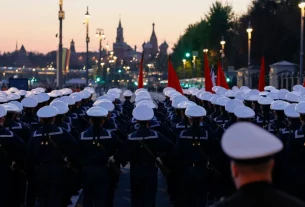 Репетиція перед парадом з нагоди Дня Перемоги в Москві