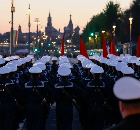 Репетиція перед парадом з нагоди Дня Перемоги в Москві