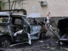 знищені автівки після ракетних ударів