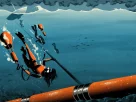ілюстрація дайвінгу на дно балтійського моря для підриву газопроводу "Північний поток"