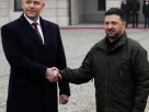 польський та український президенти тиснуть один одному руки