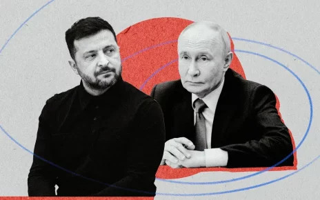 Володимир Зеленський та Володимир Путін на ілюстрації